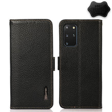 Load image into Gallery viewer, KHAZNEH Side-Magnetic Litchi Genuine Leather RFID Phone Case, For Samsung Galaxy A72 5G, For Samsung Galaxy A82 5G, For Samsung Galaxy F62 / M62, For Samsung Galaxy M32, For Samsung Galaxy M52 5G, For Samsung Galaxy S20 FE, For Samsung Galaxy S20+     ...