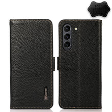 Load image into Gallery viewer, KHAZNEH Side-Magnetic Litchi Genuine Leather RFID Phone Case, For Samsung Galaxy A72 5G, For Samsung Galaxy A82 5G, For Samsung Galaxy F62 / M62, For Samsung Galaxy M32, For Samsung Galaxy M52 5G, For Samsung Galaxy S20 FE, For Samsung Galaxy S20+     ...