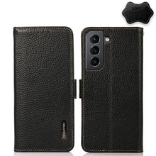 Load image into Gallery viewer, KHAZNEH Side-Magnetic Litchi Genuine Leather RFID Phone Case, For Samsung Galaxy A72 5G, For Samsung Galaxy A82 5G, For Samsung Galaxy F62 / M62, For Samsung Galaxy M32, For Samsung Galaxy M52 5G, For Samsung Galaxy S20 FE, For Samsung Galaxy S20+     ...