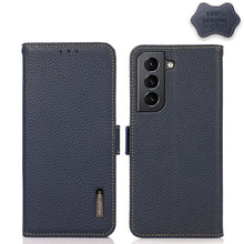 Load image into Gallery viewer, KHAZNEH Side-Magnetic Litchi Genuine Leather RFID Phone Case, For Samsung Galaxy A72 5G, For Samsung Galaxy A82 5G, For Samsung Galaxy F62 / M62, For Samsung Galaxy M32, For Samsung Galaxy M52 5G, For Samsung Galaxy S20 FE, For Samsung Galaxy S20+     ...