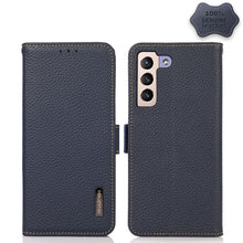 Load image into Gallery viewer, KHAZNEH Side-Magnetic Litchi Genuine Leather RFID Phone Case, For Samsung Galaxy S21 Ultra 5G, For Samsung Galaxy S22+ 5G, For Samsung Galaxy S22 5G, For Samsung Galaxy S22 Ultra 5G, For Samsung Galaxy Xcover 5, For Samsung Galaxy A03 164mm Version    ...