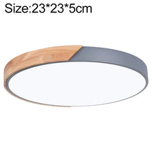 Load image into Gallery viewer, Wood Macaron LED Round Ceiling Lamp, White Light, 23cm, 30cm, 40cm, 50cm, 60cm