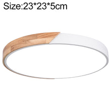 Load image into Gallery viewer, Wood Macaron LED Round Ceiling Lamp, White Light, 23cm, 30cm, 40cm, 50cm, 60cm