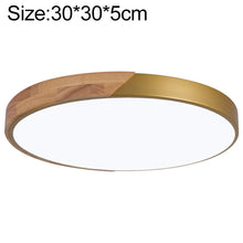 Load image into Gallery viewer, Wood Macaron LED Round Ceiling Lamp, White Light, 23cm, 30cm, 40cm, 50cm, 60cm