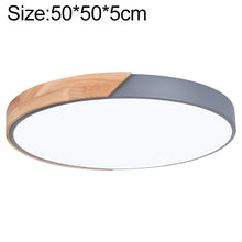 Load image into Gallery viewer, Wood Macaron LED Round Ceiling Lamp, White Light, 23cm, 30cm, 40cm, 50cm, 60cm