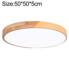 Load image into Gallery viewer, Wood Macaron LED Round Ceiling Lamp, White Light, 23cm, 30cm, 40cm, 50cm, 60cm