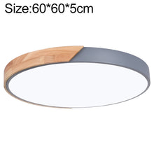Load image into Gallery viewer, Wood Macaron LED Round Ceiling Lamp, White Light, 23cm, 30cm, 40cm, 50cm, 60cm