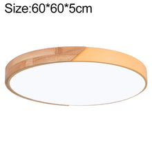 Load image into Gallery viewer, Wood Macaron LED Round Ceiling Lamp, White Light, 23cm, 30cm, 40cm, 50cm, 60cm