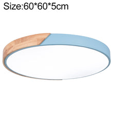 Load image into Gallery viewer, Wood Macaron LED Round Ceiling Lamp, 3-Colors Light, 23cm, 30cm, 40cm, 50cm, 60cm