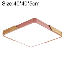 Load image into Gallery viewer, Wood Macaron LED Square Ceiling Lamp, White Light, 30cm, 40cm, 50cm, 60cm