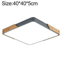 Load image into Gallery viewer, Wood Macaron LED Square Ceiling Lamp, White Light, 30cm, 40cm, 50cm, 60cm