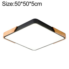 Load image into Gallery viewer, Wood Macaron LED Square Ceiling Lamp, White Light, 30cm, 40cm, 50cm, 60cm