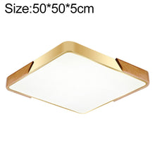 Load image into Gallery viewer, Wood Macaron LED Square Ceiling Lamp, White Light, 30cm, 40cm, 50cm, 60cm