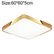 Load image into Gallery viewer, Wood Macaron LED Square Ceiling Lamp, White Light, 30cm, 40cm, 50cm, 60cm