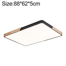 Load image into Gallery viewer, Wood Macaron LED Rectangle Ceiling Lamp, White Light, 88x62cm, 110x70cm