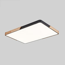 Load image into Gallery viewer, Wood Macaron LED Rectangle Ceiling Lamp, White Light, 88x62cm, 110x70cm