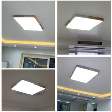 Load image into Gallery viewer, Wood Macaron LED Rectangle Ceiling Lamp, White Light, 88x62cm, 110x70cm