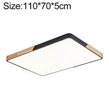 Load image into Gallery viewer, Wood Macaron LED Rectangle Ceiling Lamp, White Light, 88x62cm, 110x70cm