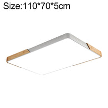 Load image into Gallery viewer, Wood Macaron LED Rectangle Ceiling Lamp, White Light, 88x62cm, 110x70cm