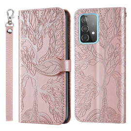 Life of Tree Embossing Leather Phone Case, For Samsung Galaxy A33 5G, For Samsung Galaxy A53 5G