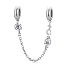 Load image into Gallery viewer, S925 Sterling Silver Retro Flower Safety Chain DIY Bracelet Necklace Accessories, Retro Flower
