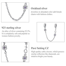 Load image into Gallery viewer, S925 Sterling Silver Retro Flower Safety Chain DIY Bracelet Necklace Accessories, Retro Flower