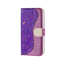 Load image into Gallery viewer, Laser Glitter Powder Matching Crocodile Texture Leather Case, For Samsung Galaxy A33 5G, For Samsung Galaxy A73