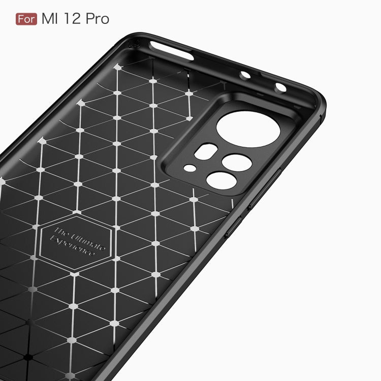 Brushed Texture Carbon Fiber TPU Phone Case, For Xiaomi 12 5G, For Xiaomi 12 Pro 5G, For Xiaomi Mi 12 Ultra 5G