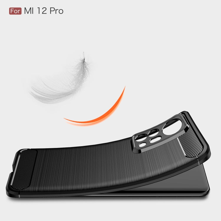 Brushed Texture Carbon Fiber TPU Phone Case, For Xiaomi 12 5G, For Xiaomi 12 Pro 5G, For Xiaomi Mi 12 Ultra 5G