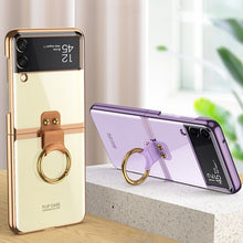 Load image into Gallery viewer, GKK Phantom Electroplating Phone Case with Ring, For Samsung Galaxy Z Flip3 5G