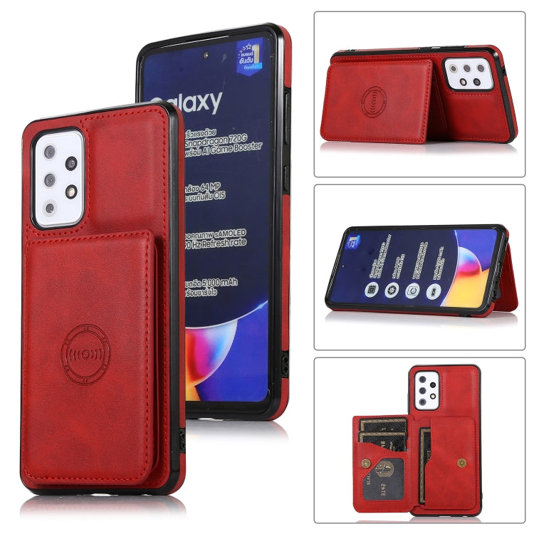 Calf Texture Magnetic Card Bag PU Phone Case, For Samsung Galaxy A12 5G, For Samsung Galaxy A22 5G, For Samsung Galaxy A32 4G, For Samsung Galaxy A32 5G, For Samsung Galaxy A52 5G, For Samsung Galaxy A72 5G, For Samsung Galaxy Note10                   ...