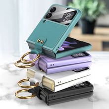 Load image into Gallery viewer, GKK Ultra-thin PC + PU Phone Case with Ring &amp; Strap, For Samsung Galaxy Z Flip3 5G