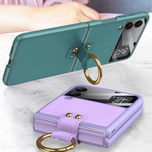 Load image into Gallery viewer, GKK Ultra-thin PC + PU Phone Case with Ring &amp; Strap, For Samsung Galaxy Z Flip3 5G