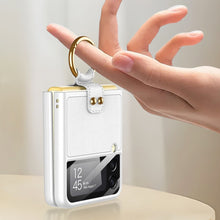 Load image into Gallery viewer, GKK Ultra-thin PC + PU Phone Case with Ring &amp; Strap, For Samsung Galaxy Z Flip3 5G