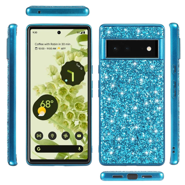 Glitter Powder Shockproof TPU Protective Phone Case, For Google Pixel 6, For Google Pixel 6 Pro, For Samsung Galaxy S22+ 5G, For Samsung Galaxy S22 Ultra 5G, For Samsung Galaxy S22 5G