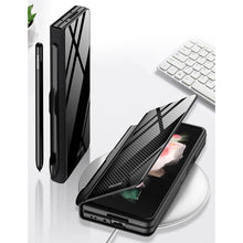 Load image into Gallery viewer, GKK Flip Tempered Glass Painted Phone Case with Pen Slot, For Samsung Galaxy Z Fold3 5G