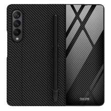Load image into Gallery viewer, GKK Flip Tempered Glass Painted Phone Case with Pen Slot, For Samsung Galaxy Z Fold3 5G
