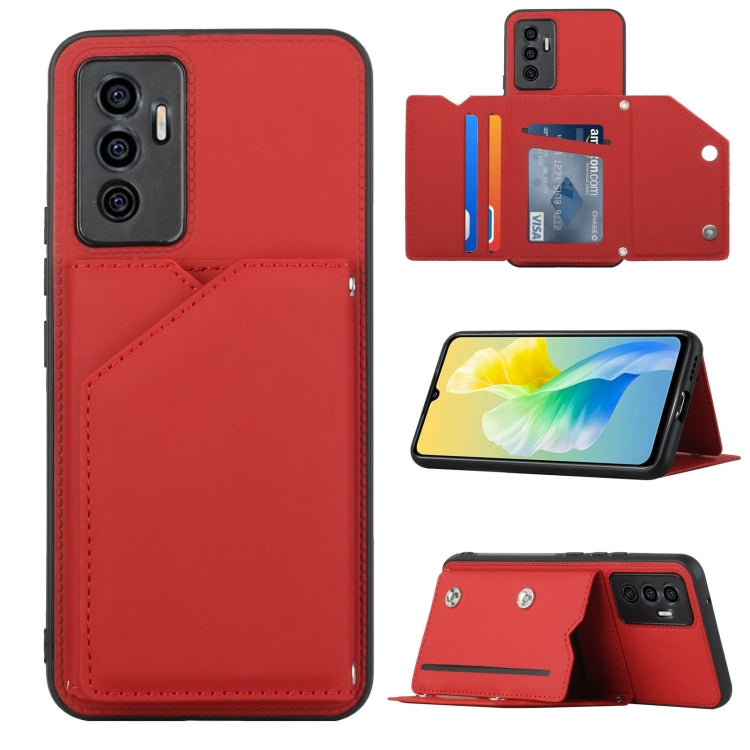 Skin Feel PU + TPU + PC Phone Case with Card Slots, For Xiaomi Redmi Note 11 Pro, For vivo S10e / V23e, For Samsung Galaxy S22 5G, For Samsung Galaxy S22+ 5G, For Samsung Galaxy S22 Ultra 5G