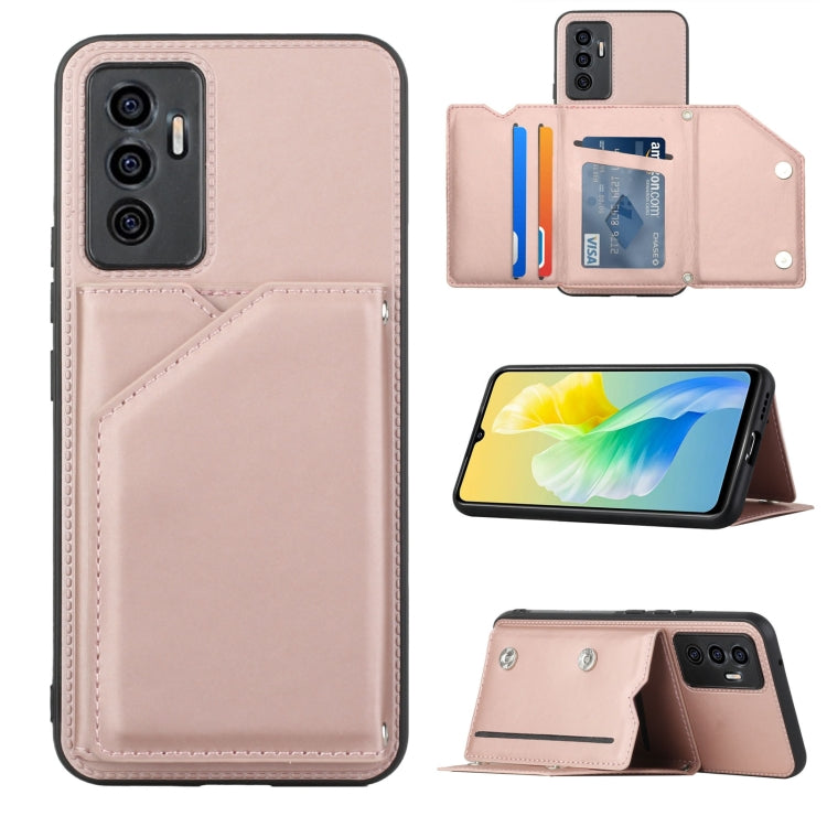 Skin Feel PU + TPU + PC Phone Case with Card Slots, For Xiaomi Redmi Note 11 Pro, For vivo S10e / V23e, For Samsung Galaxy S22 5G, For Samsung Galaxy S22+ 5G, For Samsung Galaxy S22 Ultra 5G