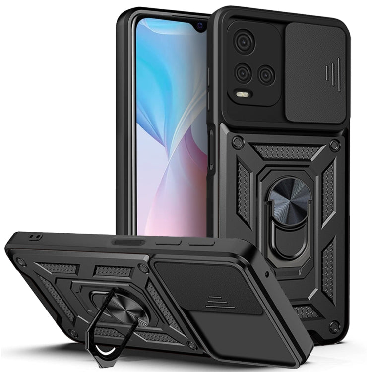 Sliding Camera Cover TPU+PC Phone Case, For vivo Y21s, For Samsung Galaxy A13 4G