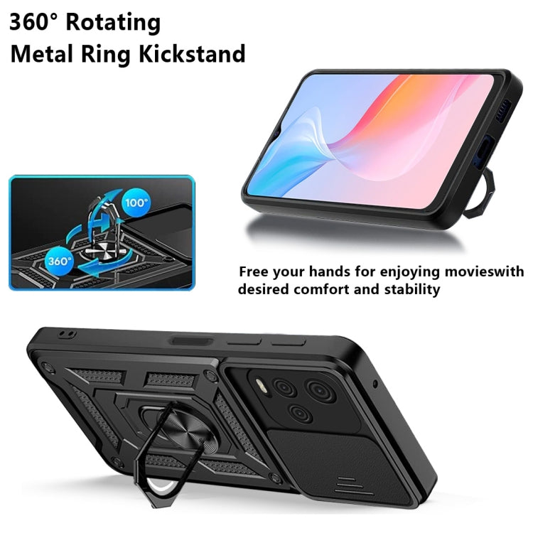Sliding Camera Cover TPU+PC Phone Case, For vivo Y21s, For Samsung Galaxy A13 4G