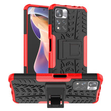 Load image into Gallery viewer, Tire Texture TPU + PC Phone Case with Holder, For OPPO Realme 8i, For Xiaomi Redmi Note 11 Pro (China), For Motorola Moto E40, For Samsung Galaxy A53 5G