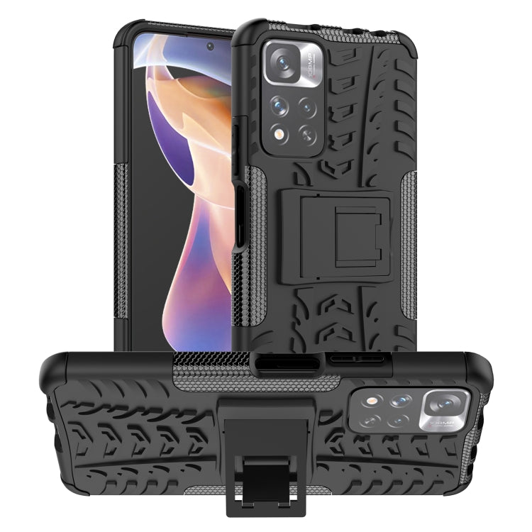 Tire Texture TPU + PC Phone Case with Holder, For OPPO Realme 8i, For Xiaomi Redmi Note 11 Pro (China), For Motorola Moto E40, For Samsung Galaxy A03 Global, For Samsung Galaxy A53 5G