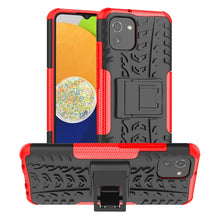 Load image into Gallery viewer, Tire Texture TPU + PC Phone Case with Holder, For OPPO Realme 8i, For Xiaomi Redmi Note 11 Pro (China), For Motorola Moto E40, For Samsung Galaxy A03 Global, For Samsung Galaxy A53 5G