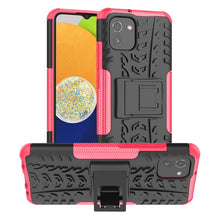 Load image into Gallery viewer, Tire Texture TPU + PC Phone Case with Holder, For OPPO Realme 8i, For Xiaomi Redmi Note 11 Pro (China), For Motorola Moto E40, For Samsung Galaxy A03 Global, For Samsung Galaxy A53 5G