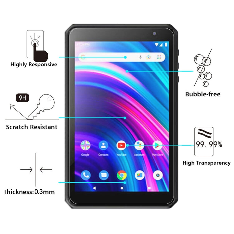 9H 2.5D Explosion-proof Tempered Tablet Glass Film, For BLU M8L (1 PC)