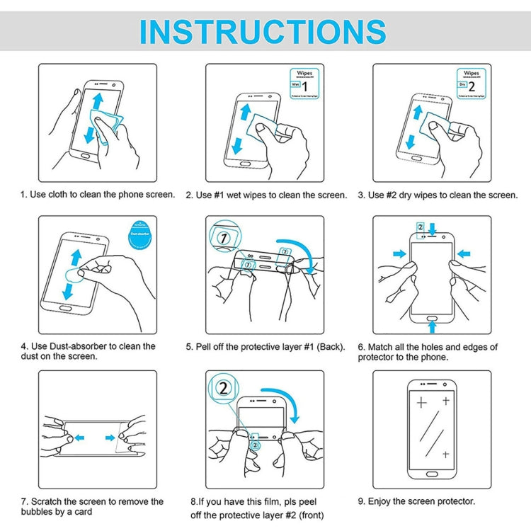10 PCS 0.26mm 9H 2.5D Tempered Glass Film, For Alcatel Hero N3 8020 (10 PCS), For Sharp Aquos S3 (10 PCS), For Sharp Aquos Sense 3 (10 PCS), For Alcatel A3 (10 PCS), For Alcatel A3 XL (10 PCS), For Honor 8 Lite (10 PCS), For Alcatel A5 LED (10 PCS)    ...