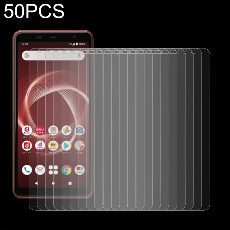 50 PCS 0.26mm 9H 2.5D Tempered Glass Film For Fujitsu Arrows 5G F-51A