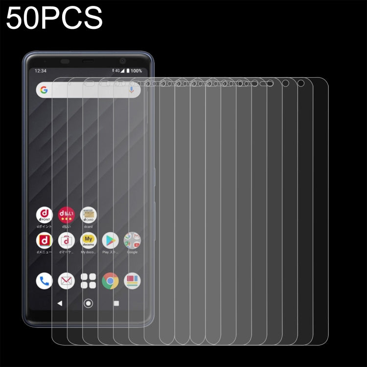 50 PCS 0.26mm 9H 2.5D Tempered Glass Film For Fujitsu Arrows 5G F-51A