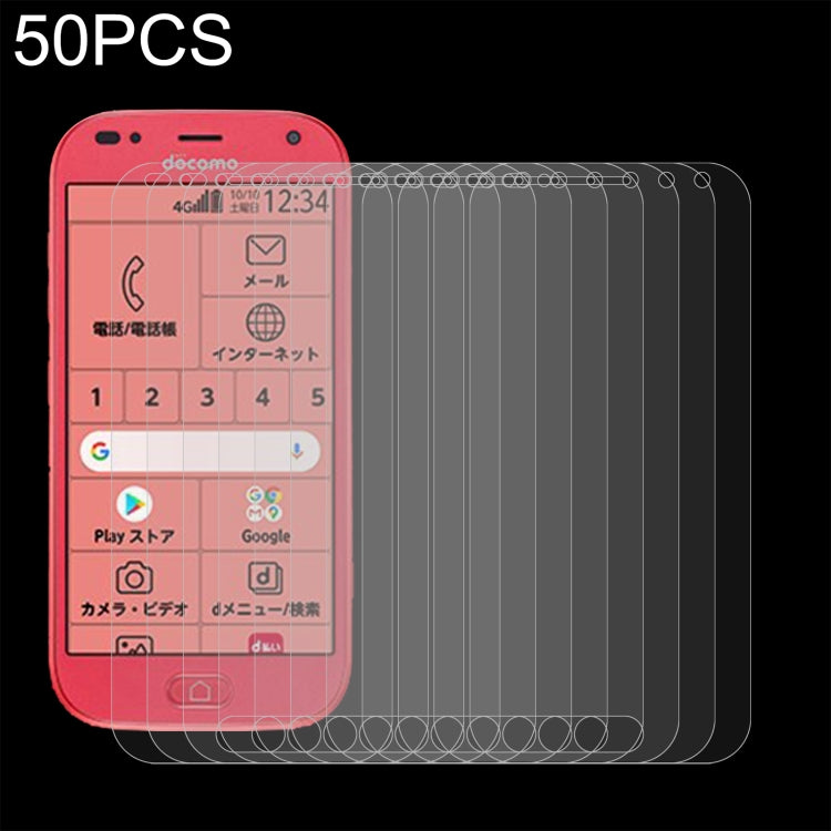 50 PCS 0.26mm 9H 2.5D Tempered Glass Film For Fujitsu Arrows 5G F-51A